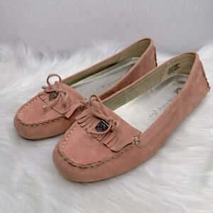 Anne Klein iFlex Fearless Suede Moccasin Flats 10